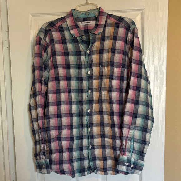 Tommy Bahama men’s linen long sleeve button down shirt size large - Picture 1 of 8